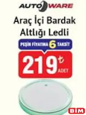 AUTOWARE ARAÇ İÇİ BARDAK ALTLIĞI LEDLİ AUTOWARE ARAÇ İÇİ BARDAK ALTLIĞI LEDLİ